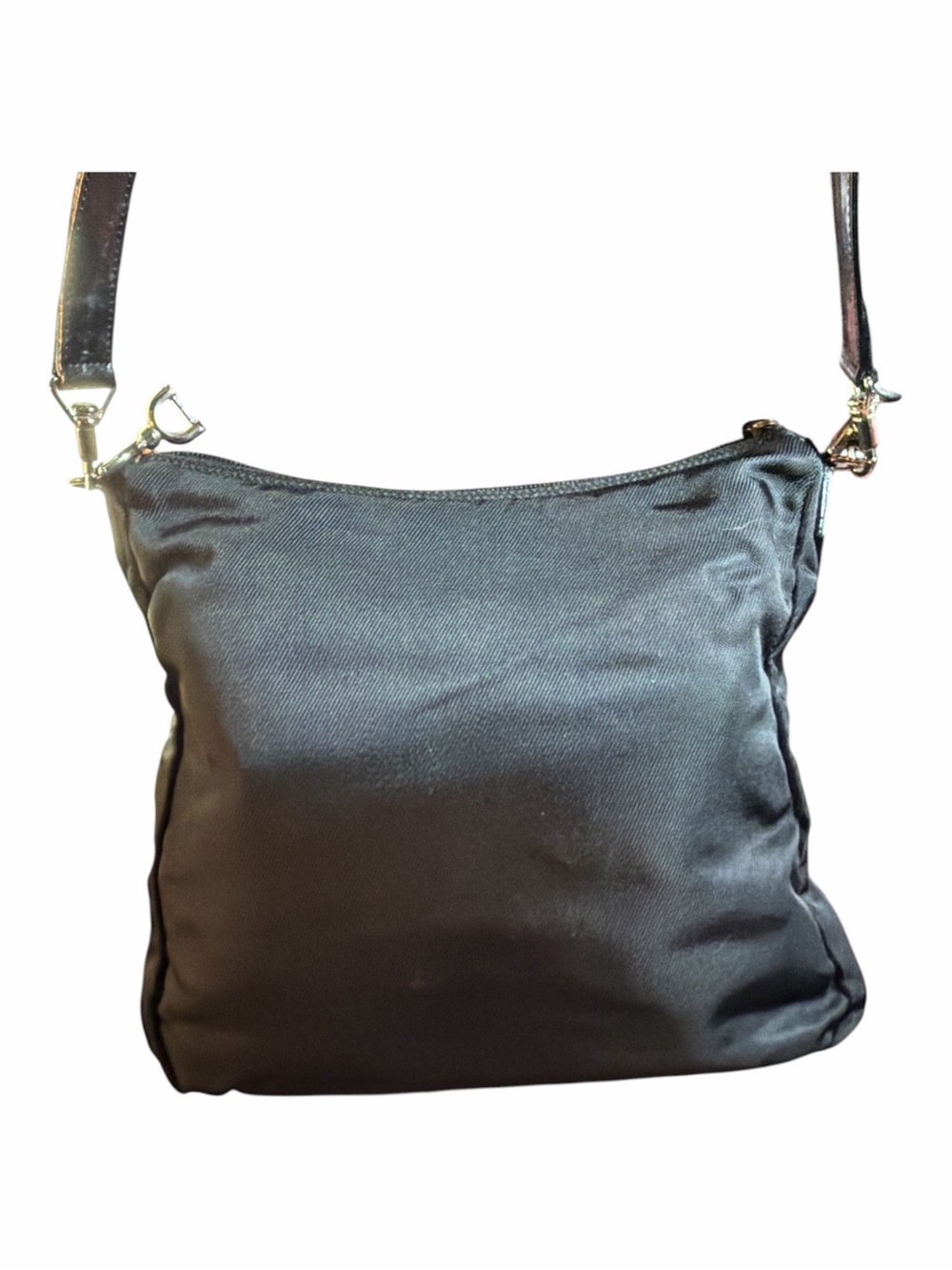 Vintage Gucci Black Nylon Leather Crossbody Messenger Bag EUC Serial Tag